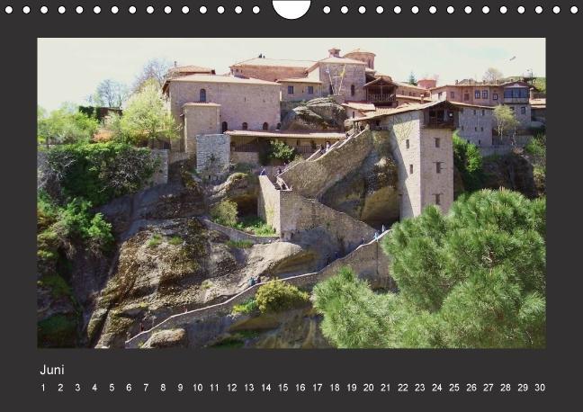 Weitere Ansicht: Meteora-Klöster in Griechenland (Wandkalender immerwährend DIN A4 quer) | Helmut Schneller