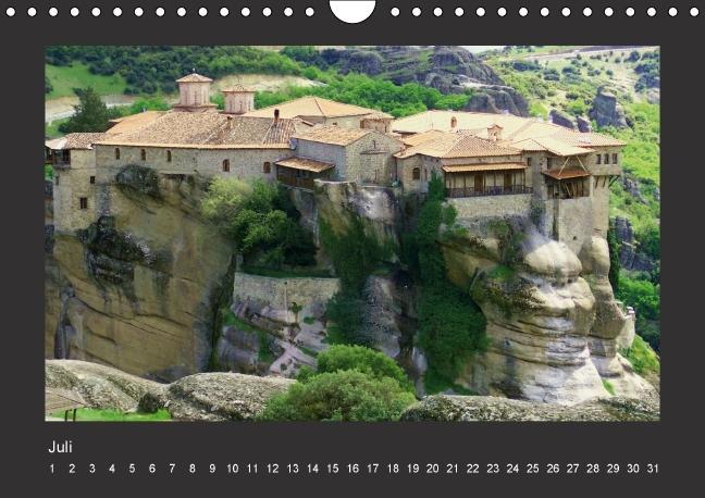Weitere Ansicht: Meteora-Klöster in Griechenland (Wandkalender immerwährend DIN A4 quer) | Helmut Schneller