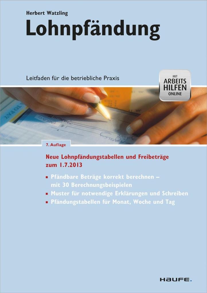 Produktbild: Lohnpfändung -mit Arbeitshilfen online | Herbert Watzling