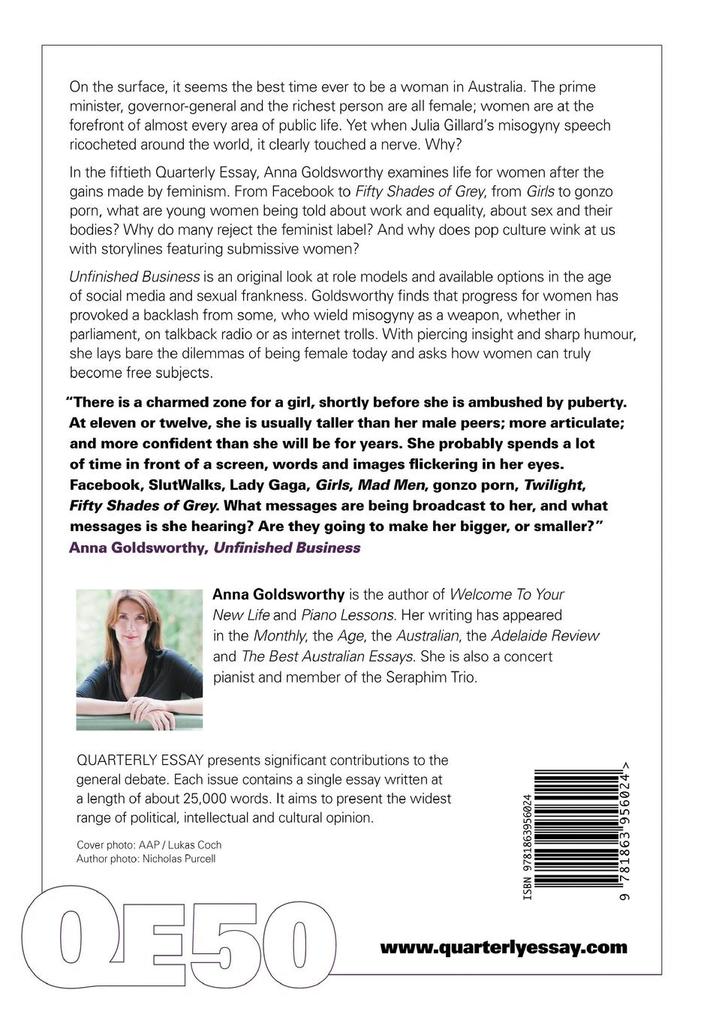 Weitere Ansicht: Unfinished Business | Anna Goldsworthy