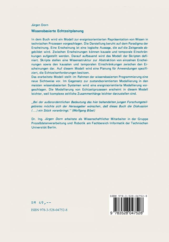 Weitere Ansicht: Wissensbasierte Echtzeitplanung | Jürgen Dorn