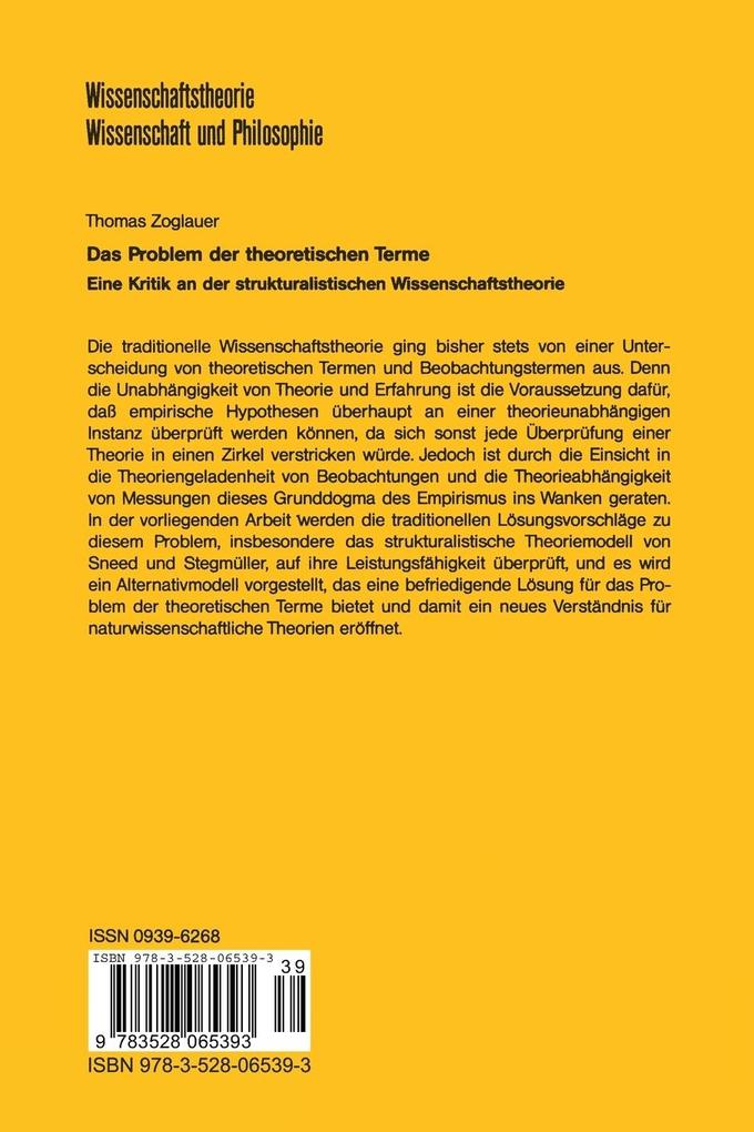 Weitere Ansicht: Das Problem der theoretischen Terme | Thomas Zoglauer