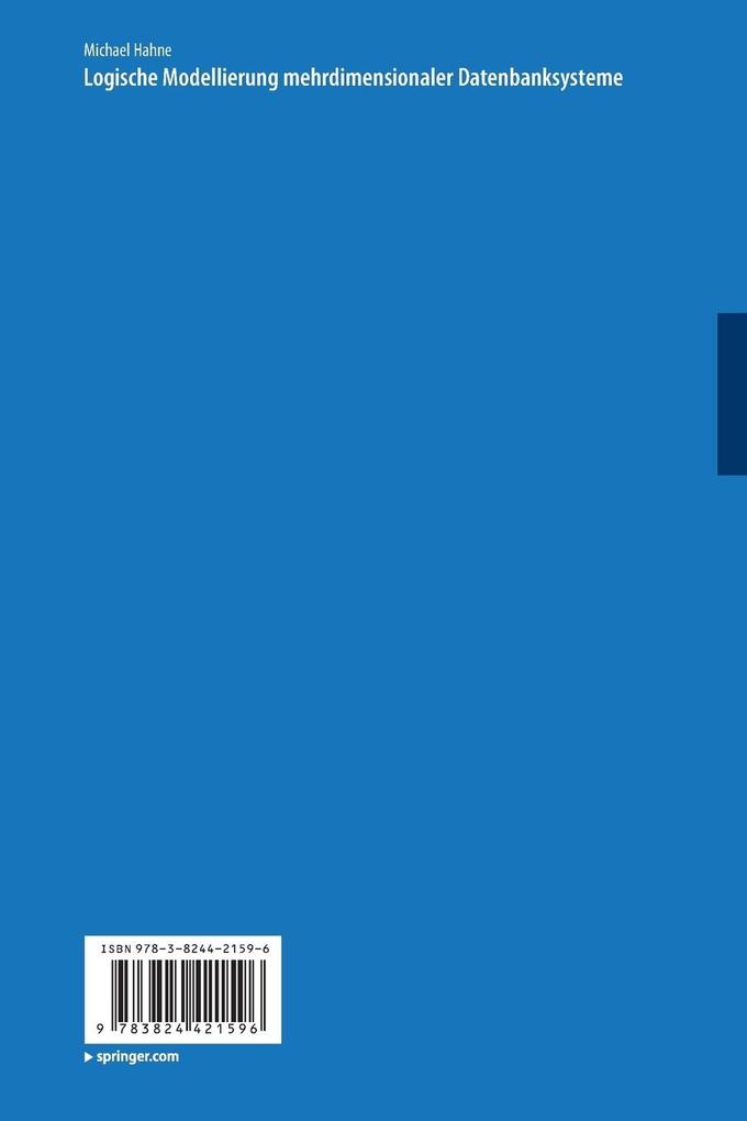 Weitere Ansicht: Logische Modellierung mehrdimensionaler Datenbanksysteme | Michael Hahne