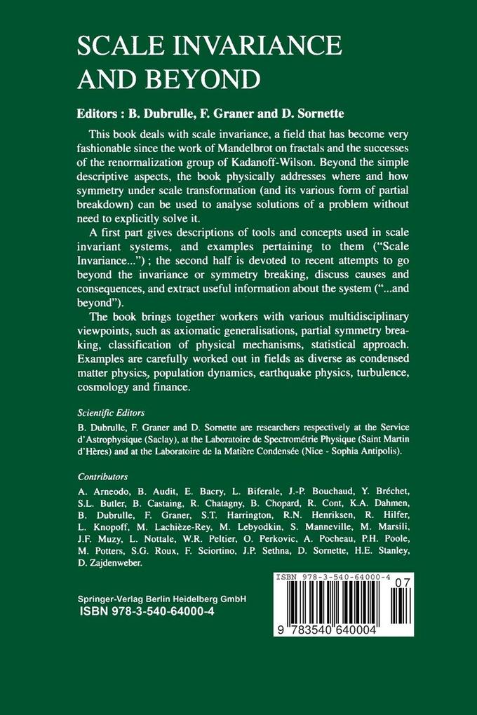 Weitere Ansicht: Scale Invariance and Beyond