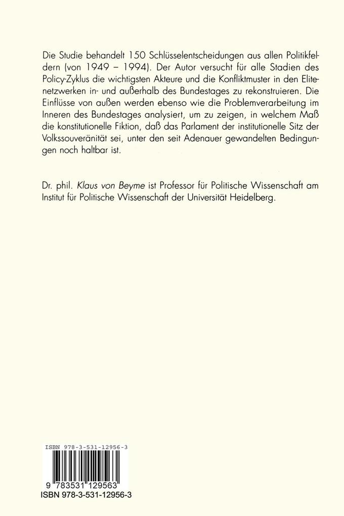 Weitere Ansicht: Der Gesetzgeber | Klaus Von Beyme
