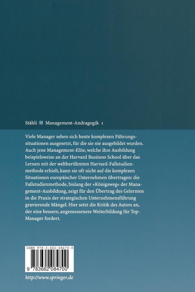 Weitere Ansicht: Management-Andragogik 1 | Albert Stähli
