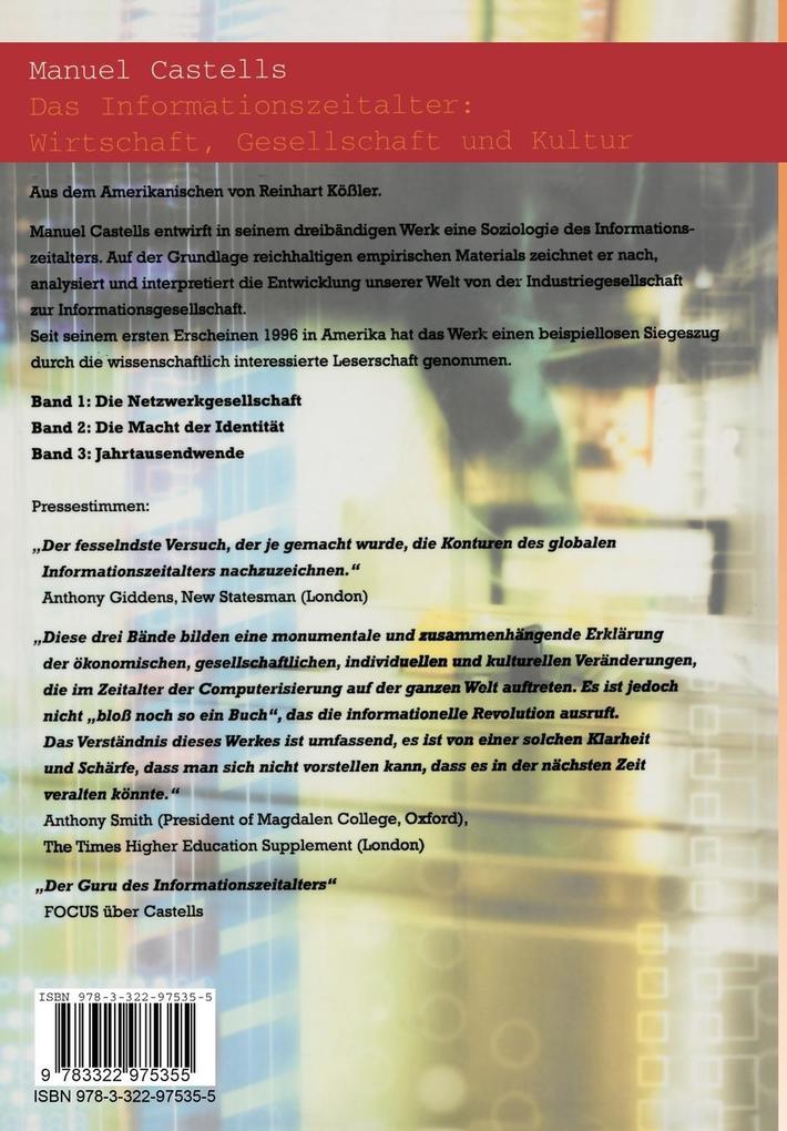 Weitere Ansicht: Der Aufstieg der Netzwerkgesellschaft | Manuel Castells