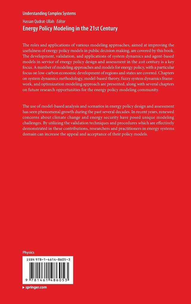 Weitere Ansicht: Energy Policy Modeling in the 21st Century