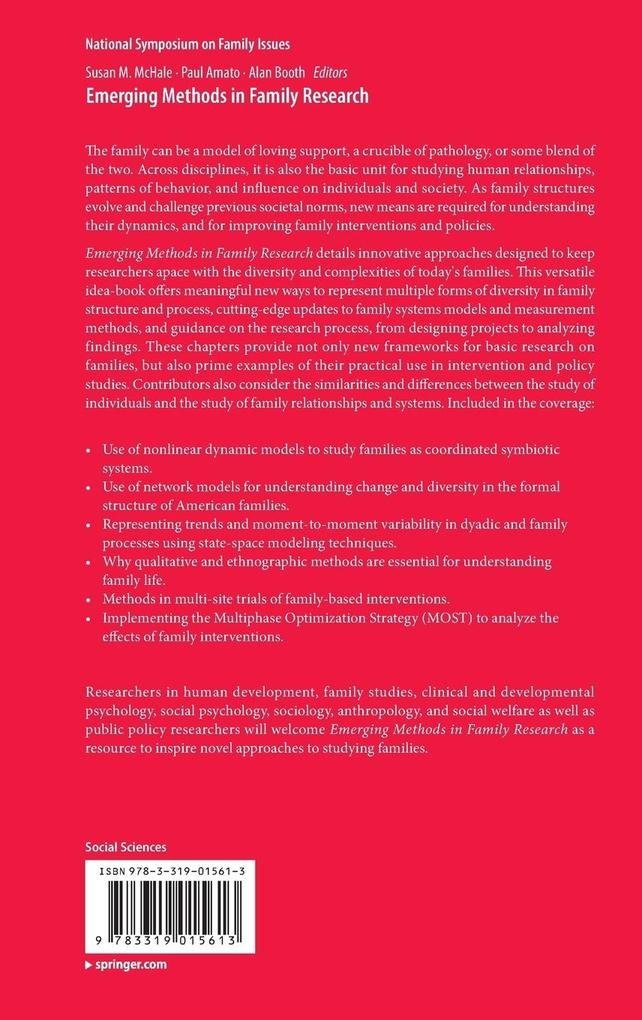 Weitere Ansicht: Emerging Methods in Family Research