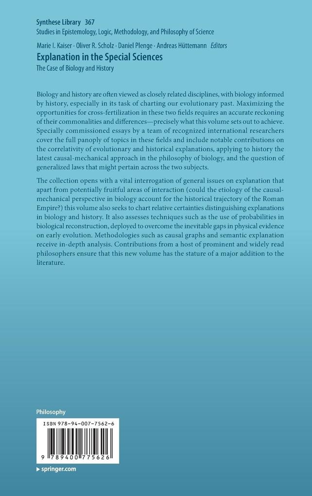 Weitere Ansicht: Explanation in the Special Sciences