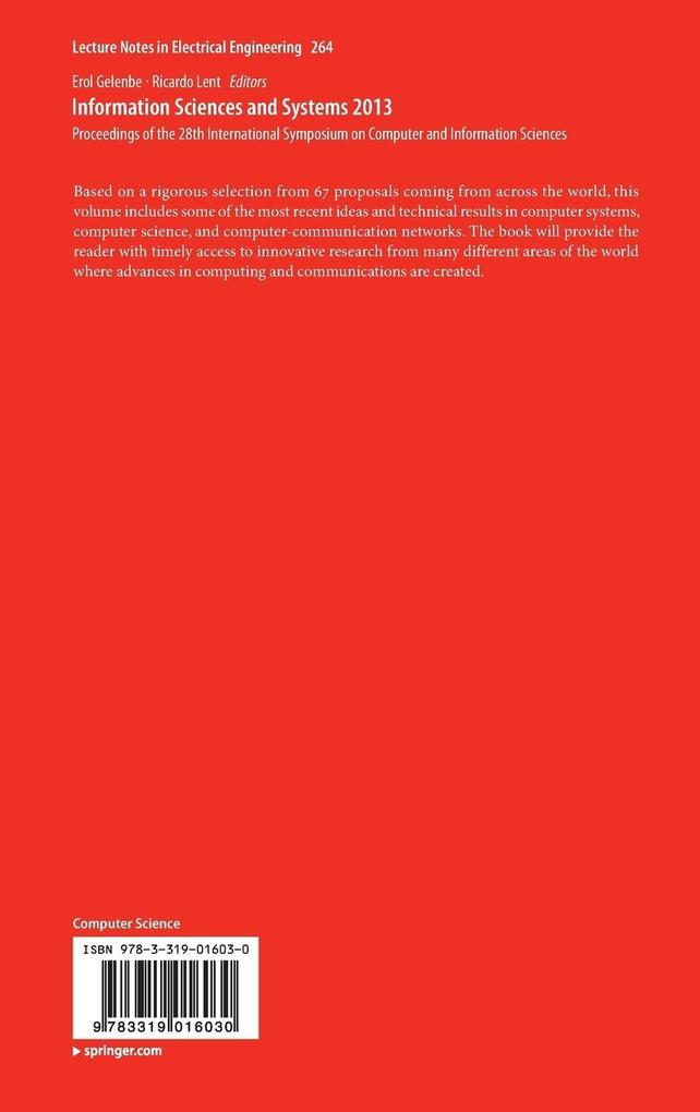 Weitere Ansicht: Information Sciences and Systems 2013