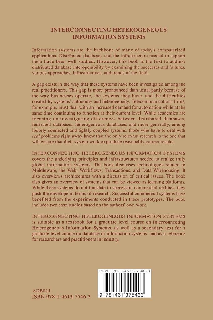 Weitere Ansicht: Interconnecting Heterogeneous Information Systems | Boualem Benatallah, Athman Bouguettaya, Ahmed K. Elmagarmid
