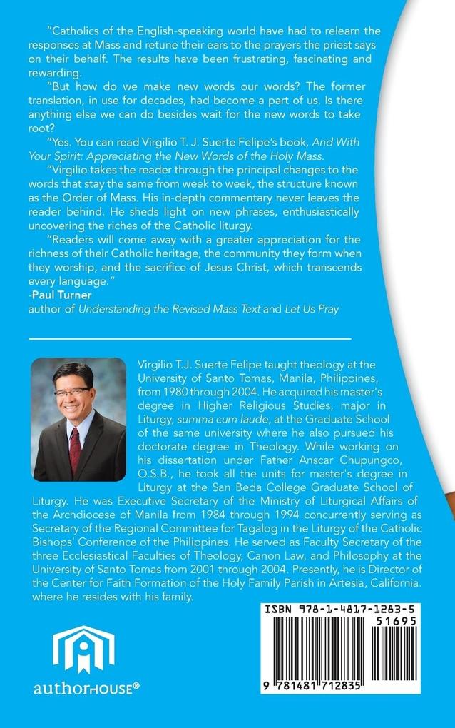 Weitere Ansicht: And with Your Spirit Appreciating the New Words of the Holy Mass | Virgilio T. J. Suerte Felipe