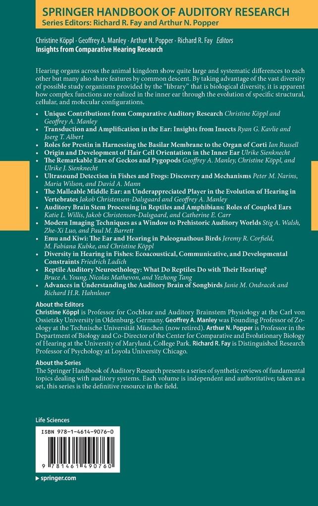 Weitere Ansicht: Insights from Comparative Hearing Research