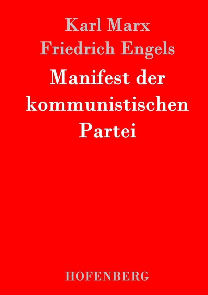 Manifest der kommunistischen Partei als Buch (gebunden)