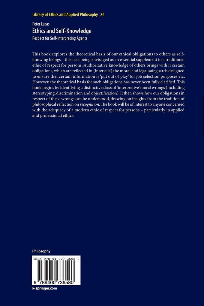 Weitere Ansicht: Ethics and Self-Knowledge | Peter Lucas