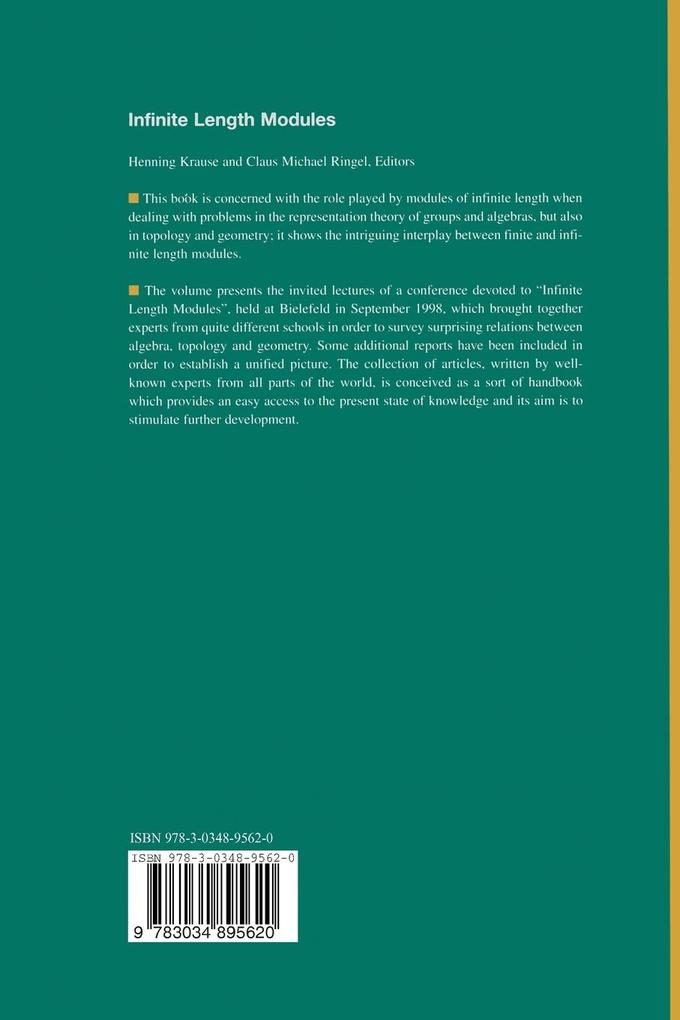 Weitere Ansicht: Infinite Length Modules