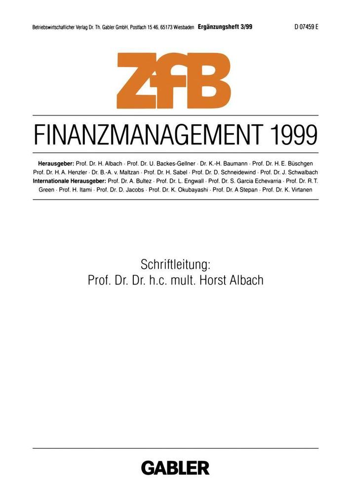 Produktbild: Finanzmanagement 1999