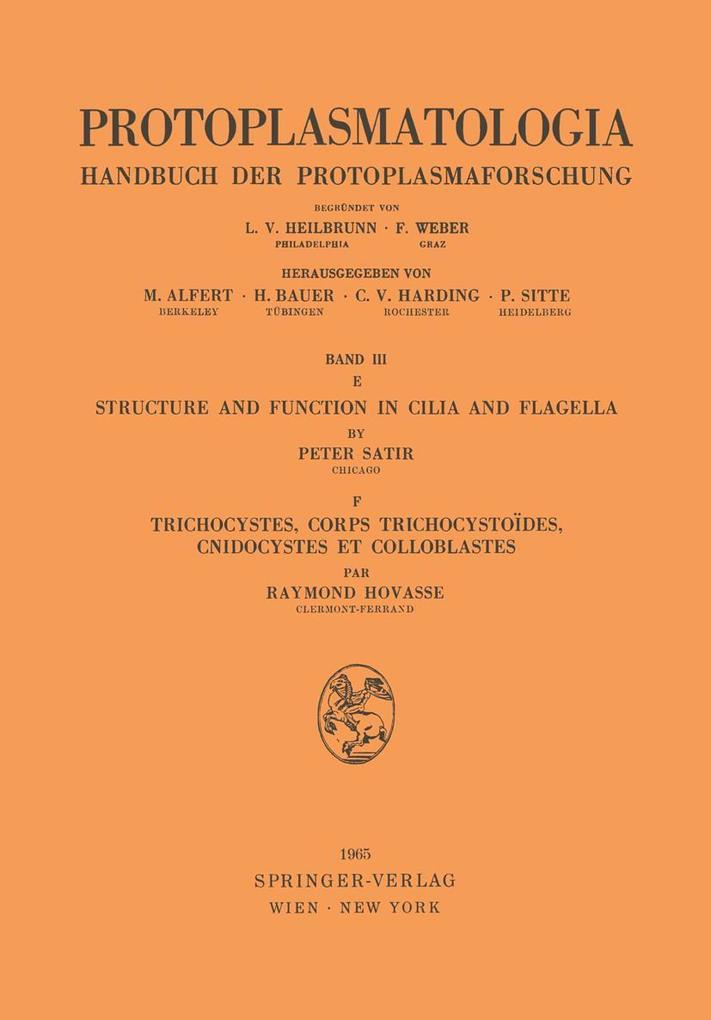 Structure and Function in Cilia and Flagella / Trichocystes, Corps Trichocystoïdes, Cnidocystes et Colloblastes.pdf