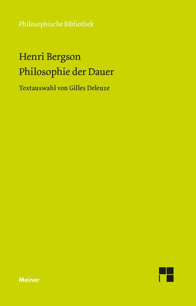 Produktbild: Philosophie der Dauer | Henri Bergson