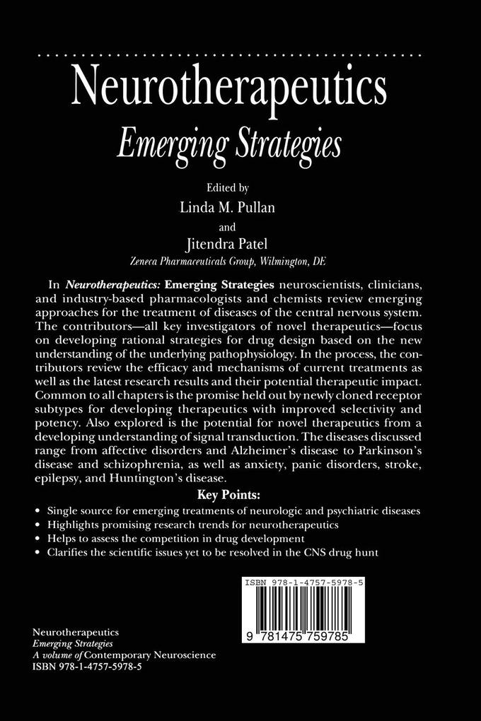 Weitere Ansicht: Neurotherapeutics | Jitendra Patel, Linda M. Pullan