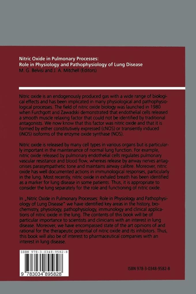 Weitere Ansicht: Nitric Oxide in Pulmonary Processes