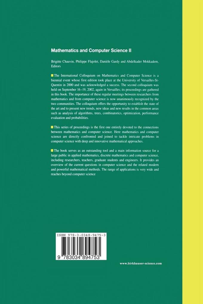 Weitere Ansicht: Mathematics and Computer Science II