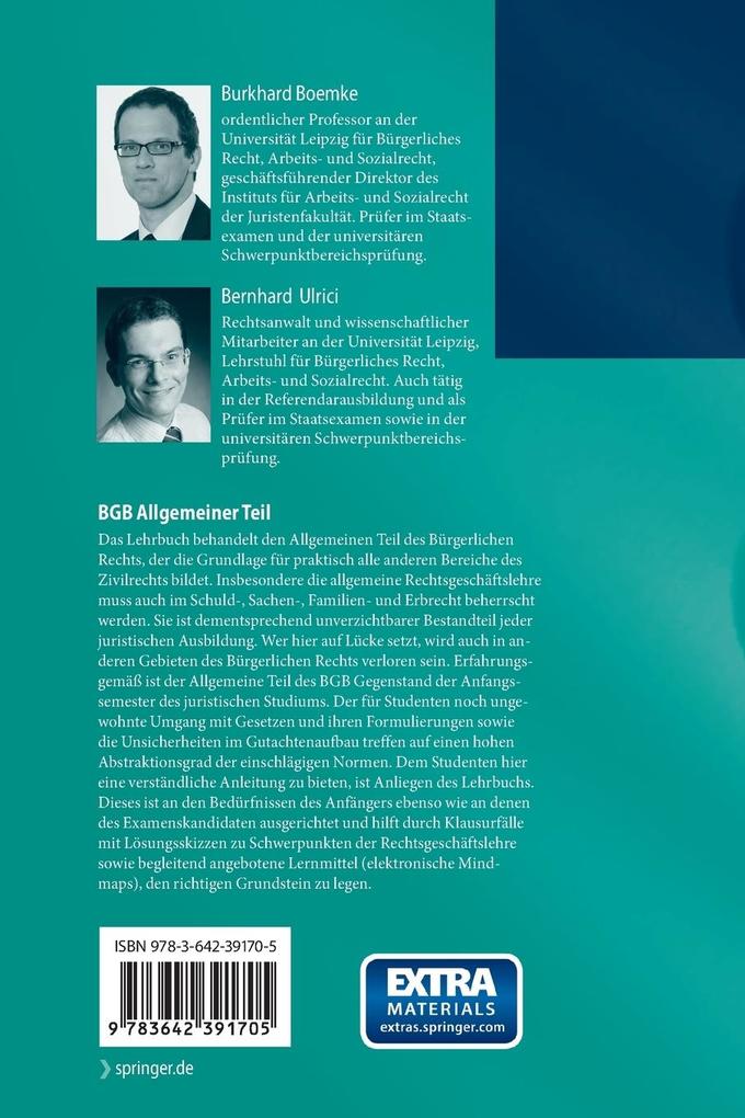 Weitere Ansicht: BGB Allgemeiner Teil | Burkhard Boemke, Bernhard Ulrici