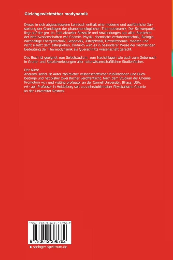 Weitere Ansicht: Gleichgewichtsthermodynamik | Andreas Heintz