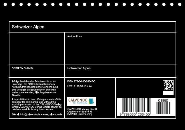 Weitere Ansicht: Schweizer Alpen (Tischkalender immerwährend DIN A5 quer) | Andrea Pons