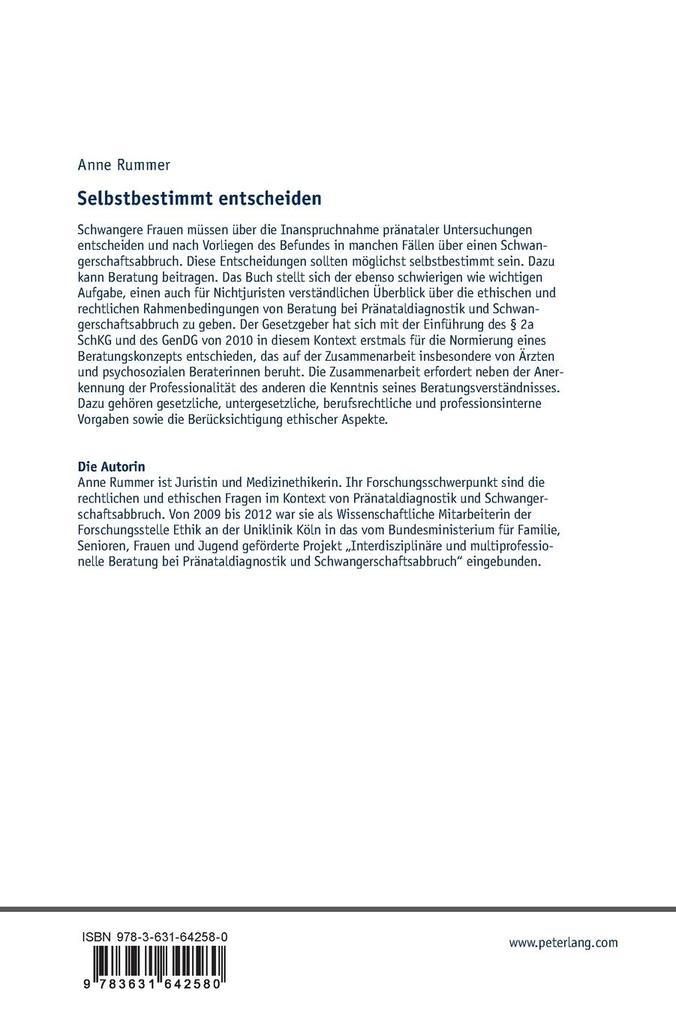 Weitere Ansicht: Selbstbestimmt entscheiden | Anne Rummer