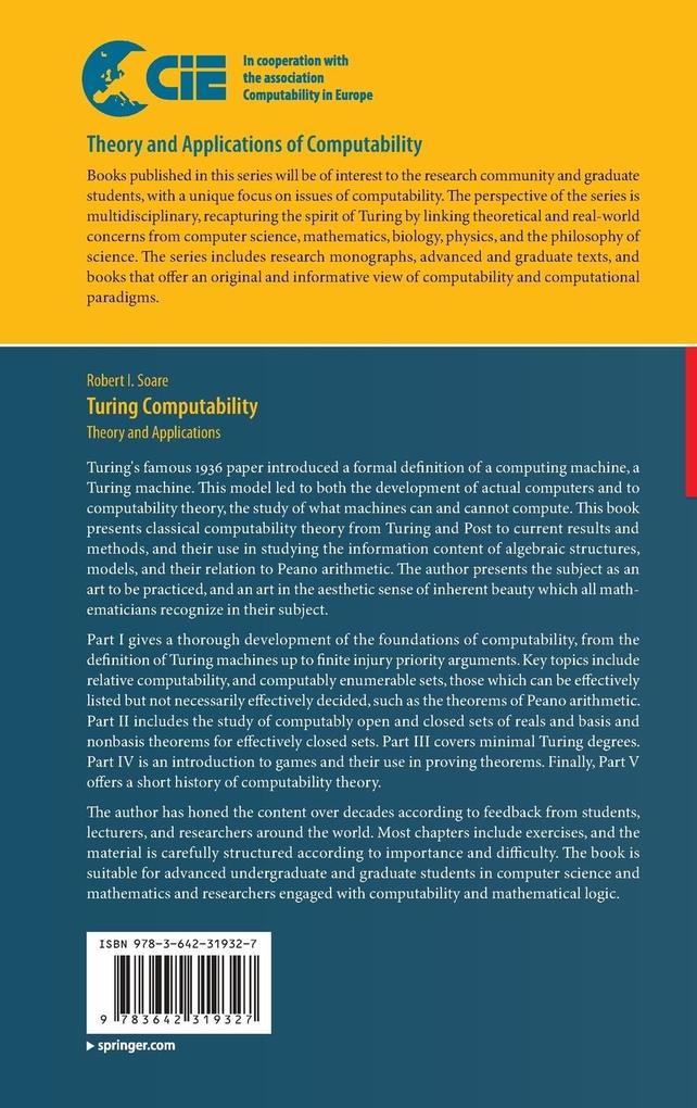 Weitere Ansicht: Turing Computability | Robert I. Soare