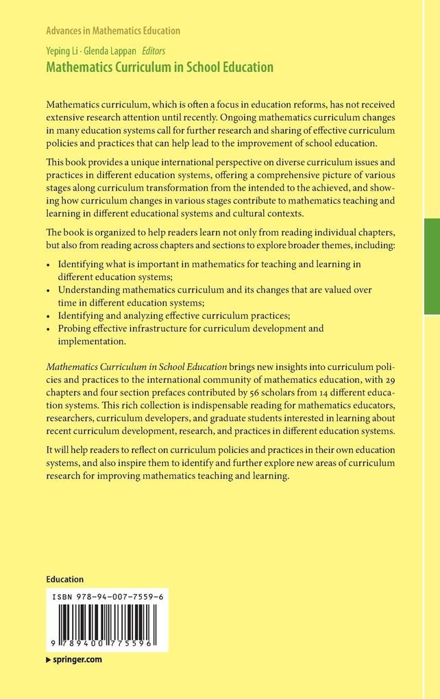 Weitere Ansicht: Mathematics Curriculum in School Education