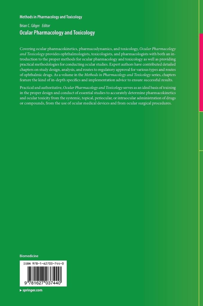 Weitere Ansicht: Ocular Pharmacology and Toxicology