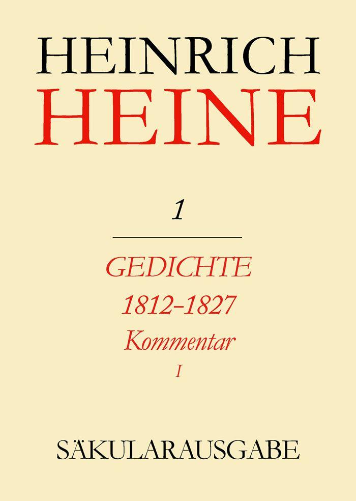 Produktbild: Gedichte 1812-1827. Kommentar