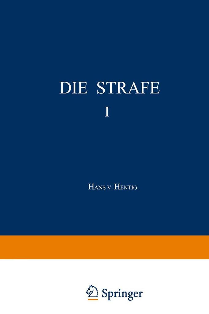Produktbild: Die Strafe I | Hans V. Hentig