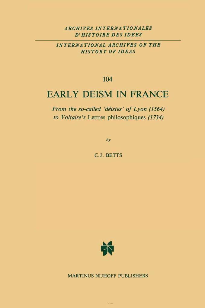 Produktbild: Early Deism in France | C. J. Betts