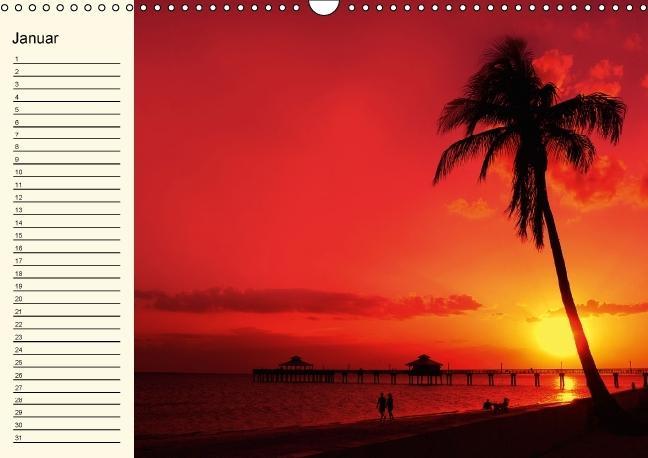 Weitere Ansicht: Immerwährender Geburtstagskalender - Beautiful Sunsets (Wandkalender immerwährend DIN A3 quer) | Melanie Viola