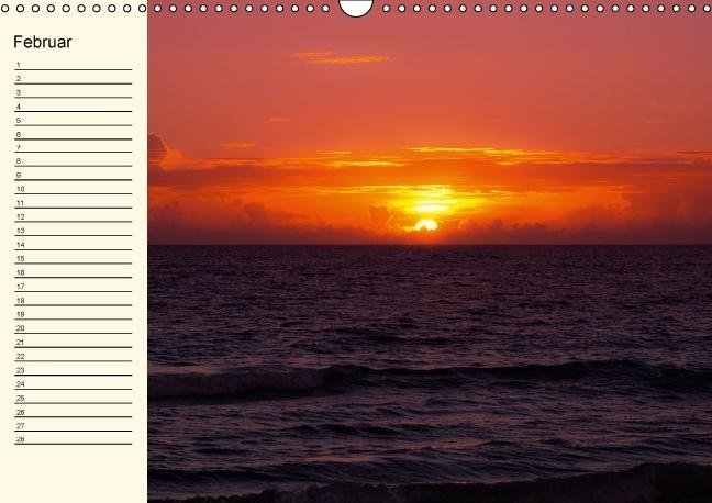 Weitere Ansicht: Immerwährender Geburtstagskalender - Beautiful Sunsets (Wandkalender immerwährend DIN A3 quer) | Melanie Viola