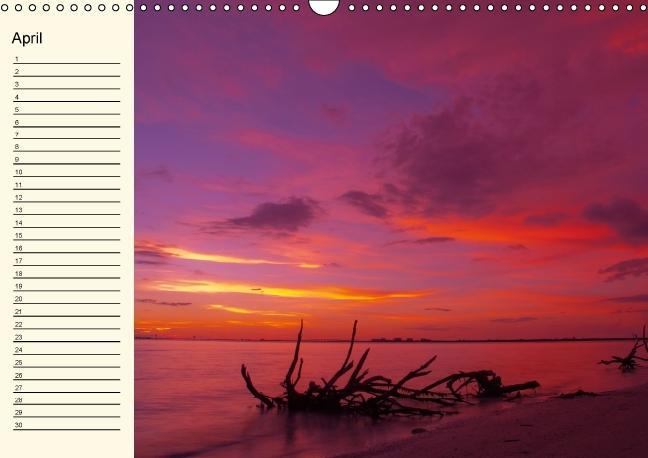 Weitere Ansicht: Immerwährender Geburtstagskalender - Beautiful Sunsets (Wandkalender immerwährend DIN A3 quer) | Melanie Viola