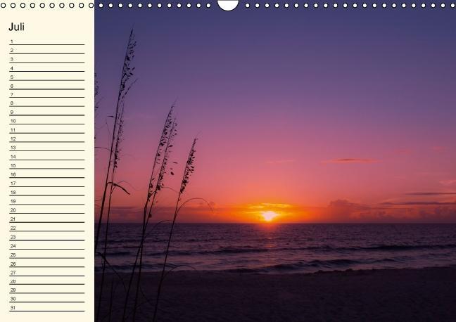Weitere Ansicht: Immerwährender Geburtstagskalender - Beautiful Sunsets (Wandkalender immerwährend DIN A3 quer) | Melanie Viola