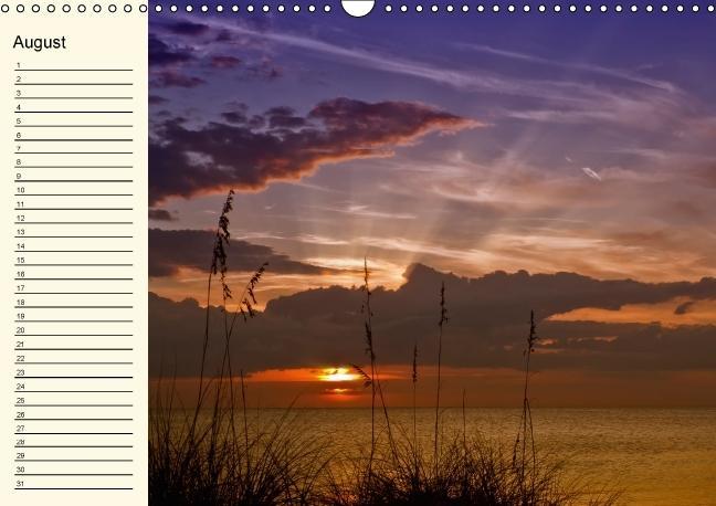 Weitere Ansicht: Immerwährender Geburtstagskalender - Beautiful Sunsets (Wandkalender immerwährend DIN A3 quer) | Melanie Viola
