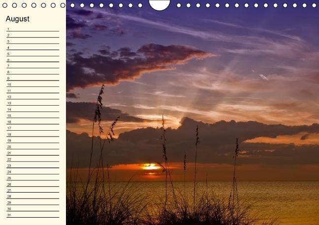 Weitere Ansicht: Immerwährender Geburtstagskalender - Beautiful Sunsets (Wandkalender immerwährend DIN A4 quer) | Melanie Viola