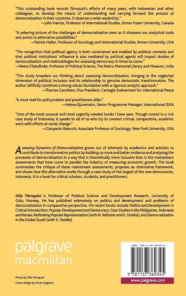 Weitere Ansicht: Assessing Dynamics of Democratisation | O. Törnquist