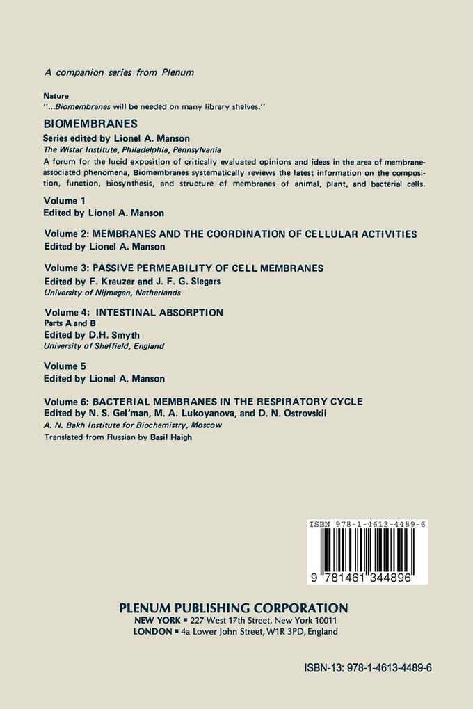 Weitere Ansicht: The Problem of Excitability | B. Khodorov