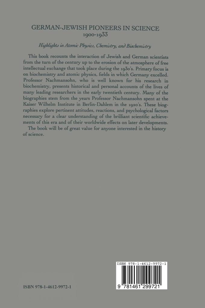 Weitere Ansicht: German-Jewish Pioneers in Science 1900-1933 | D. Nachmansohn