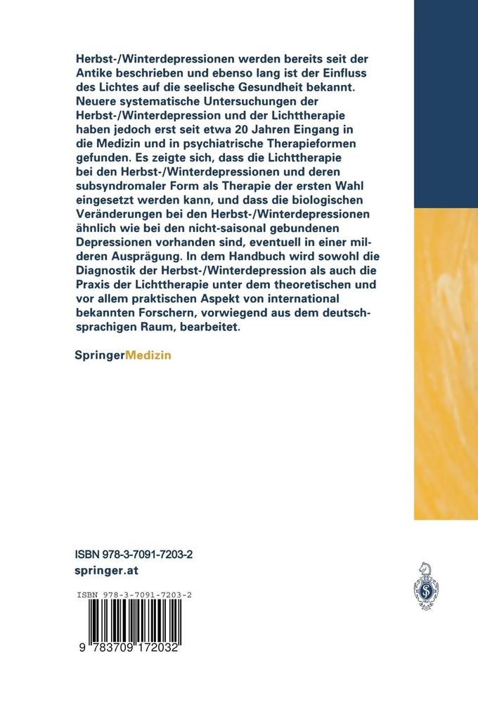 Weitere Ansicht: Herbst-/Winterdepression und Lichttherapie