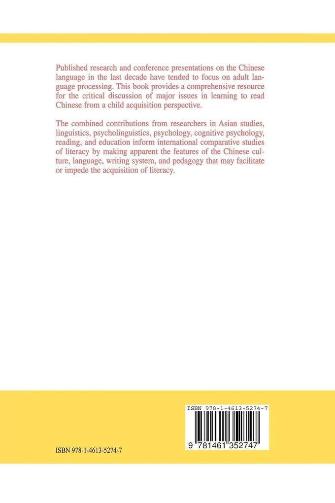 Weitere Ansicht: Chinese Children's Reading Acquisition
