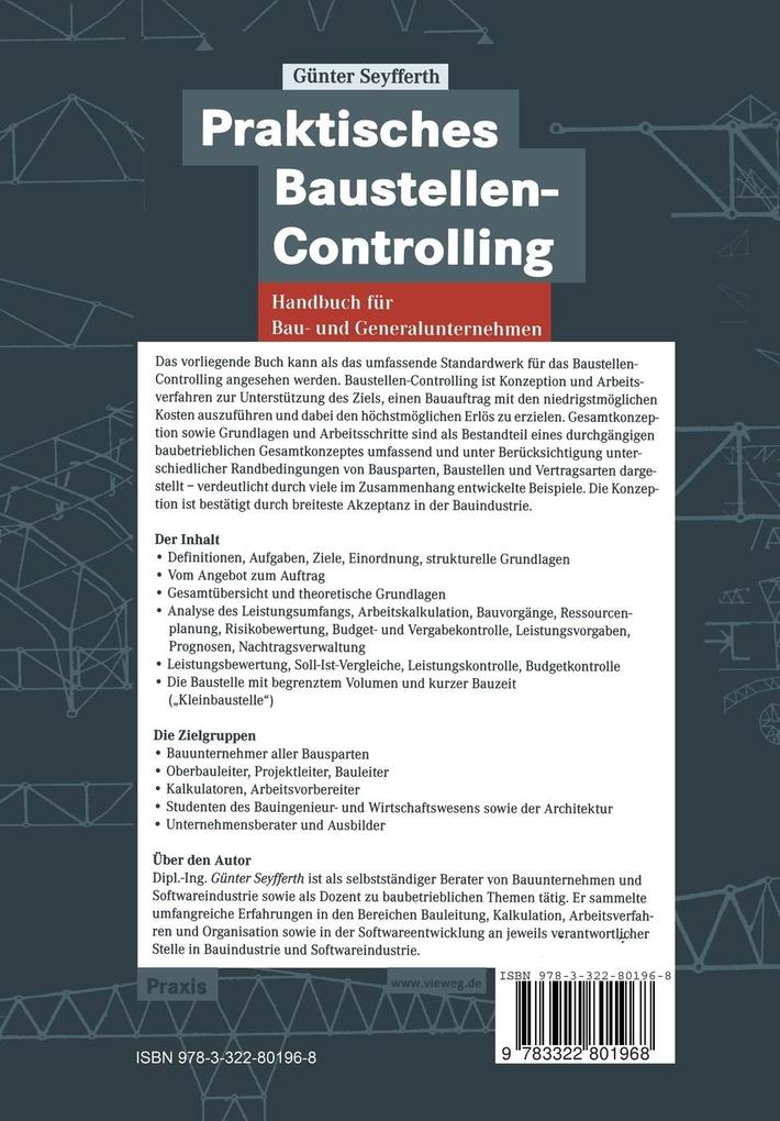 Weitere Ansicht: Praktisches Baustellen-Controlling | Günter Seyfferth