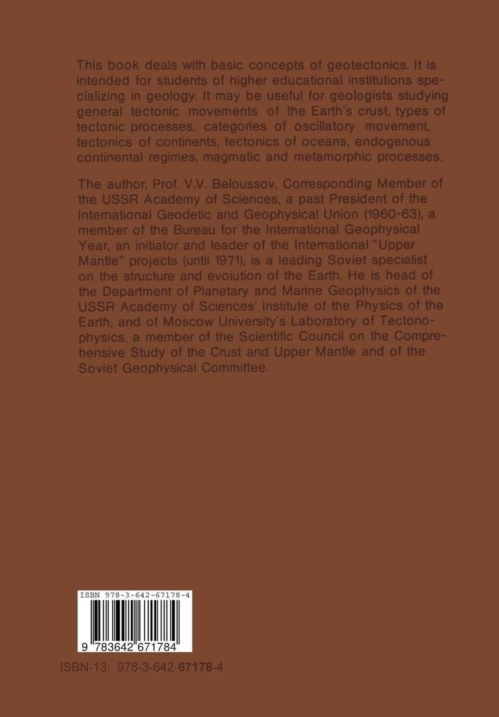 Weitere Ansicht: Geotectonics | V. V. Beloussov